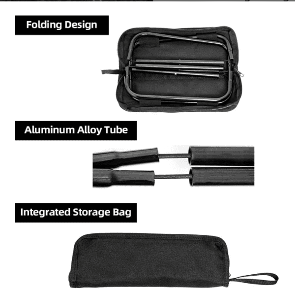 Portable Folding Camping Stool Zip Packed Stool Lightweight Collapsible Stool for Outdoor Camping - Image 4