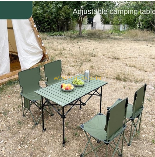 Outdoor Portable Folding Camping Table With Chair Set – Vintrack