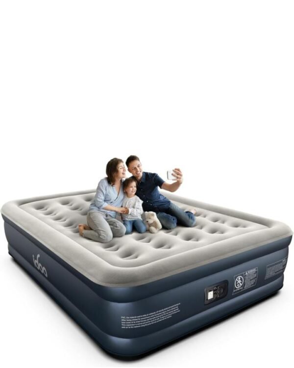 Air Mattress with Built-in Pump Bevbud,Fast & Easy Inflation/Deflation Inflatable Mattress