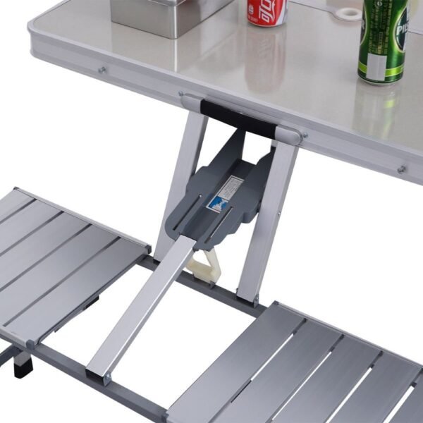 Aluminium Portable Folding Table 4 Seater without  umbrella - Image 2
