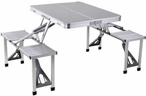 Aluminium Portable Folding Table 4 Seater without  umbrella - Image 3
