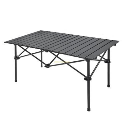 Large Outdoor Folding Camping Table with Aluminum Top & Carry Bag – Lightweight, Portable, Easy to Carry for Picnic, Beach, Cooking & Travel