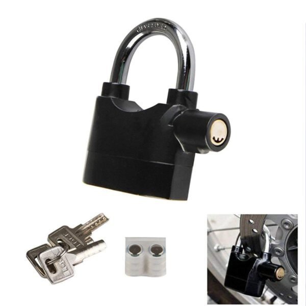 Heavy-Duty Security Alarm Lock – Anti-Theft Padlock with Built-in Siren for Bikes, Gates & Doors - Image 3