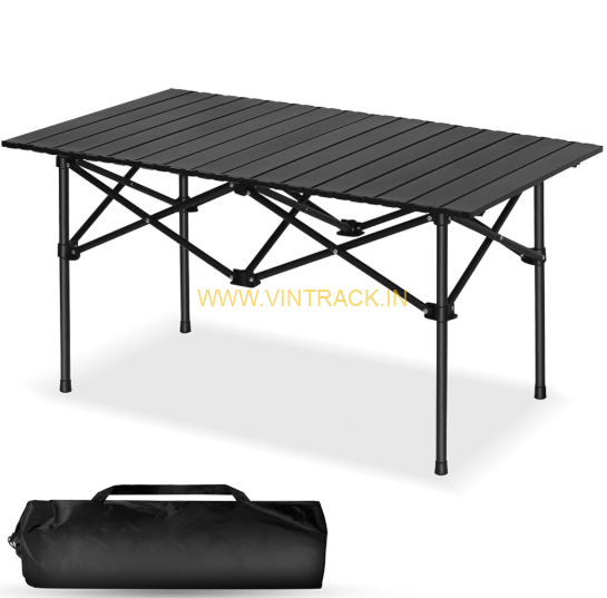 Outdoor Camping Folding Table，Lightweight Folding with Aluminum Top and Carry Bag, Easy to Carry, Perfect for Outdoor, Picnic, Cooking, Beach,...