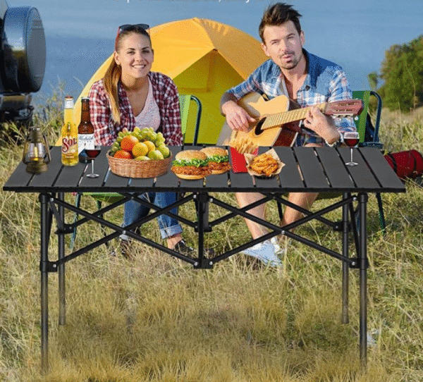 Outdoor Camping Folding Table，Lightweight Folding with Aluminum Top and Carry Bag, Easy to Carry, Perfect for Outdoor, Picnic, Cooking, Beach,... - Image 4