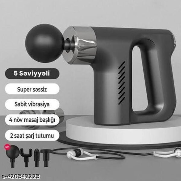 "Deep Tissue Massage Gun for Pain Relief – Portable Percussion Massager with 6 Heads & 30 Speed Levels" - Image 2