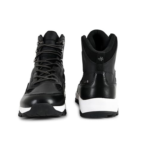 Buy Men’s Waterproof Trekking Shoes | Edge ET 1105 | Mid-High Ankle Hiking Boots | Cushion Comfort | Anti-Slip Grip | Black Outdoor Trail Shoes - Image 5