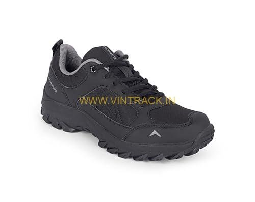 Buy ADVENTRA Low Ankle Hiking Shoes, Black, Mid-Top, Anti-Slip Grip, Rubber Sole, Lightweight Outdoor Trail Trekking Shoes for Men
