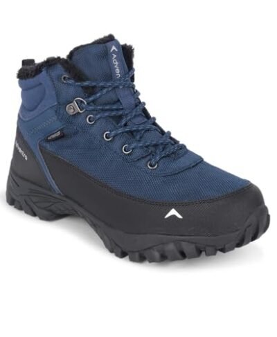 Buy ADVENTRA Edge ET 1100 Men's Waterproof Mountain Trekking Hiking Boots, Mid-Top, Round Toe, Blue, Anti-Slip Grip