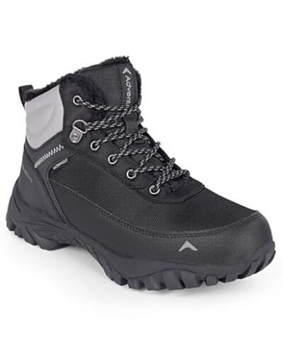 Buy ADVENTRA Edge ET 1100 Men's Waterproof Mountain Trekking Boots, Mid-Top, Black, Anti-Slip Grip, Round Toe