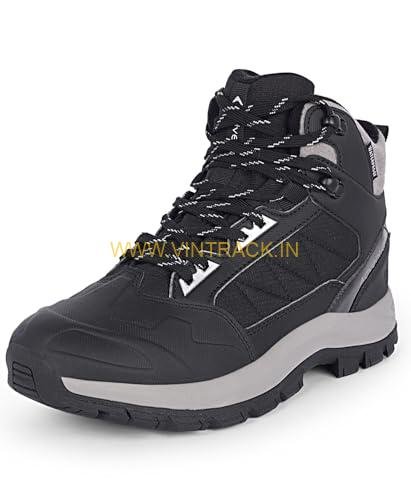 Buy ADVENTRA Men's Mid-Top Waterproof Hiking Boots, Multicolor Trekking Shoes with Anti-Slip Grip, Round Toe, WH 1104