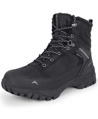Buy ADVENTRA Men's Edge ET 1101 Waterproof Hiking Boots, Mid-Top, Round Toe, Black, Mountain Trekking with Grip Sole
