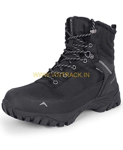 Buy ADVENTRA Men's Edge ET 1101 Waterproof Hiking Boots, Mid-Top, Round Toe, Black, Mountain Trekking with Grip Sole