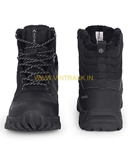 Buy ADVENTRA Men's Edge ET 1101 Waterproof Hiking Boots, Mid-Top, Round Toe, Black, Mountain Trekking with Grip Sole - Image 5
