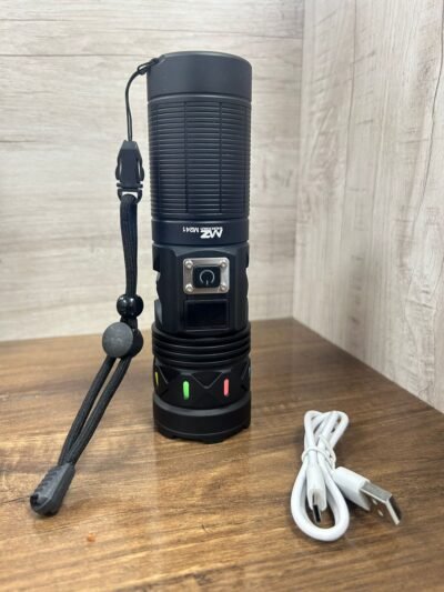 MZ M241 (Rechargeable LED Metal Torch) Zoomable 150W LED & 10000mAh Battery with 3 Modes