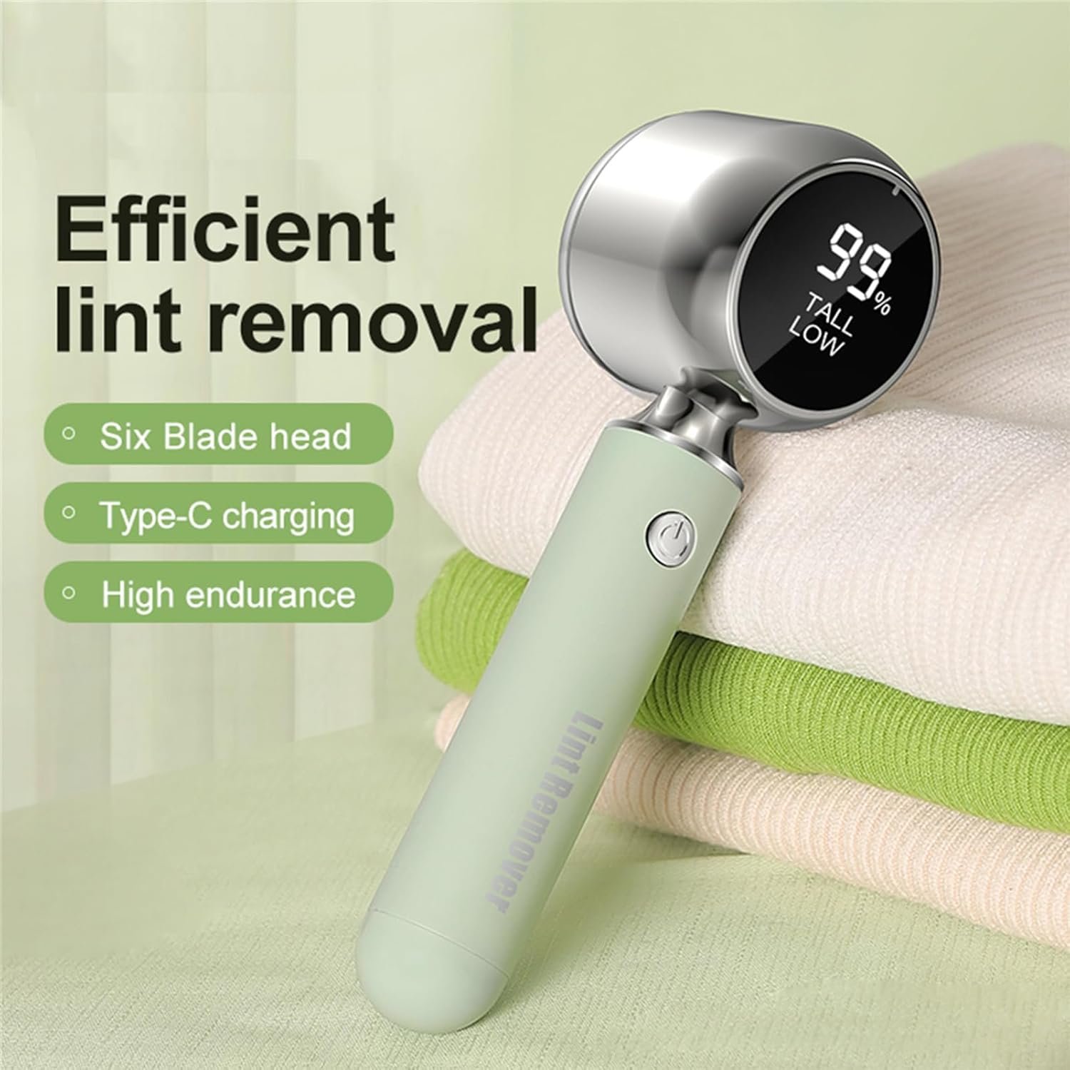 Electric Lint Remover for Clothes Bobble Remover Sweater/Pill/Furniture Defuzzer with LED Smart Display