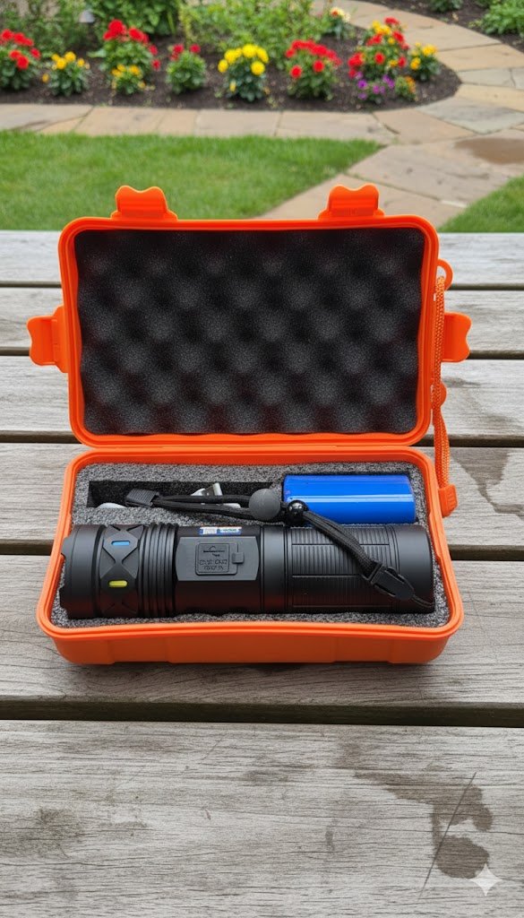 MZ M241 (Rechargeable LED Metal Torch) Zoomable 150W LED & 10000mAh Battery with 3 Modes - Image 2
