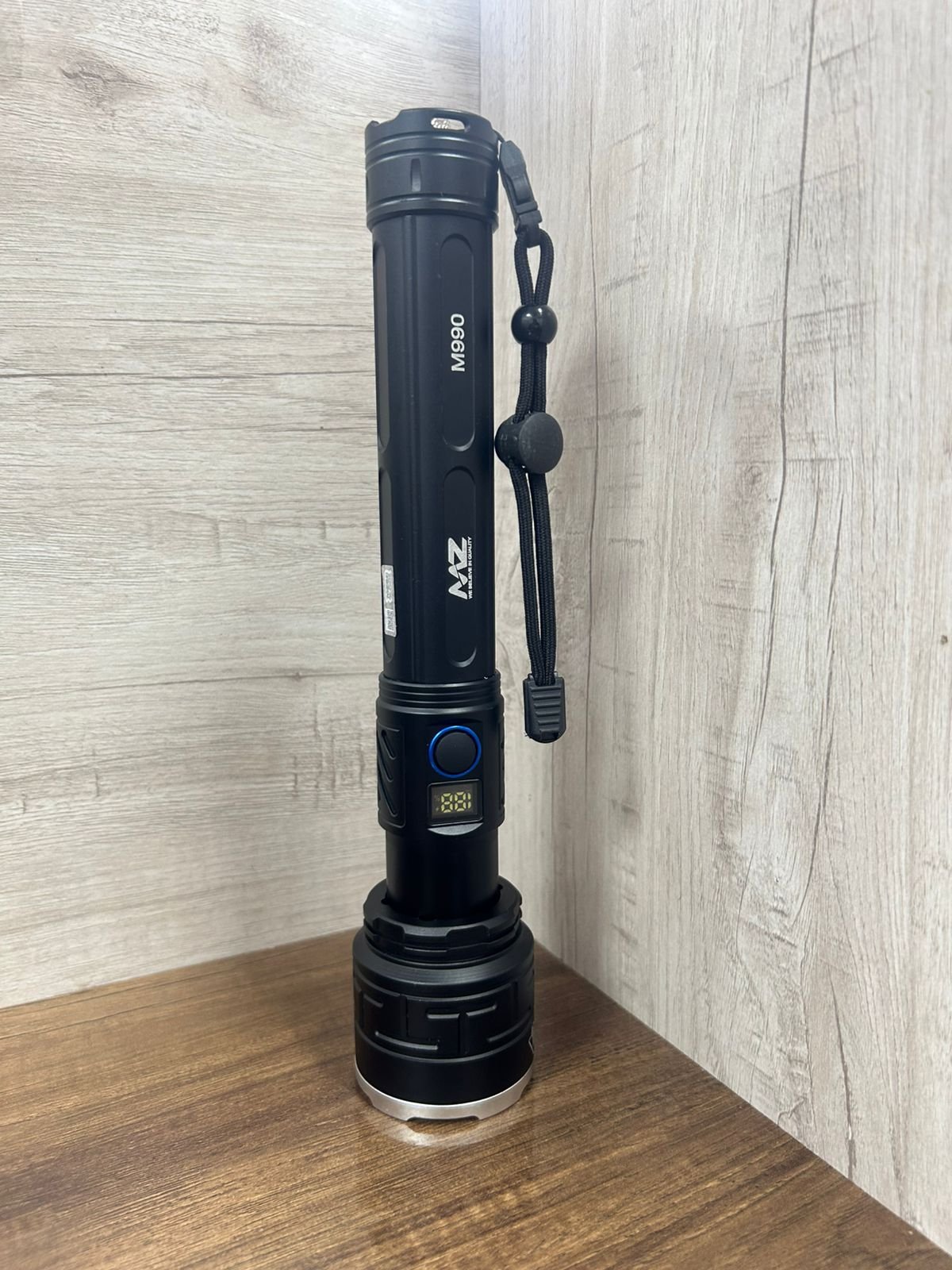 MZ M990 (RECHARGEABLE LED METAL TORCH) Zoomable 300W with 30000mAh Battery Torch (Black, 25 cm, Rechargeable) - Image 5