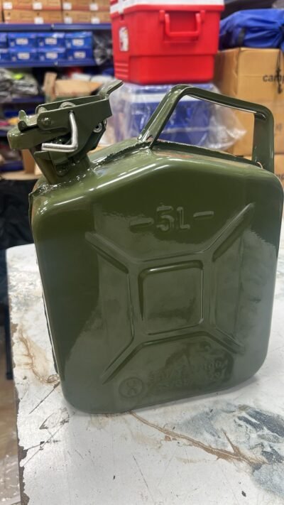 Jerry Can 5L Fuel Container | Portable Gasoline & Oil Storage Can for Bike & Car | Heavy-Duty Metal Fuel Can