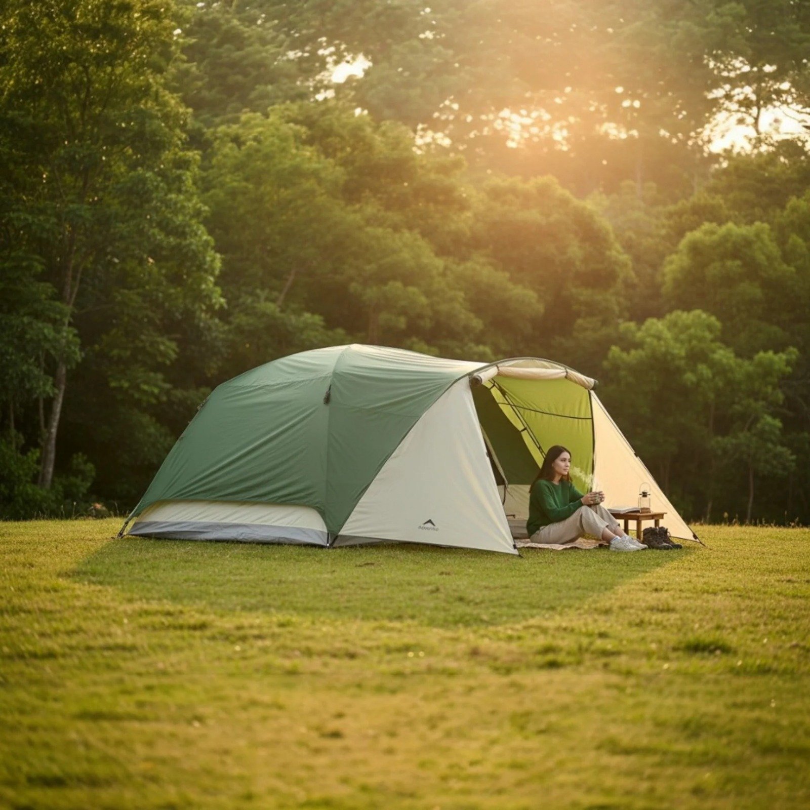 6-Person Waterproof Large Dome Camping Tent with UV Protection & Wind-Ready ET1106 (Green) - Image 7