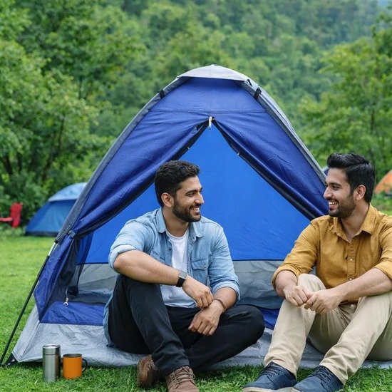 Adventra 2Person Camping Tent | Water Resistant |UV Protection|Wind ready |Portable | ET1102 | Navy Blue - Image 7