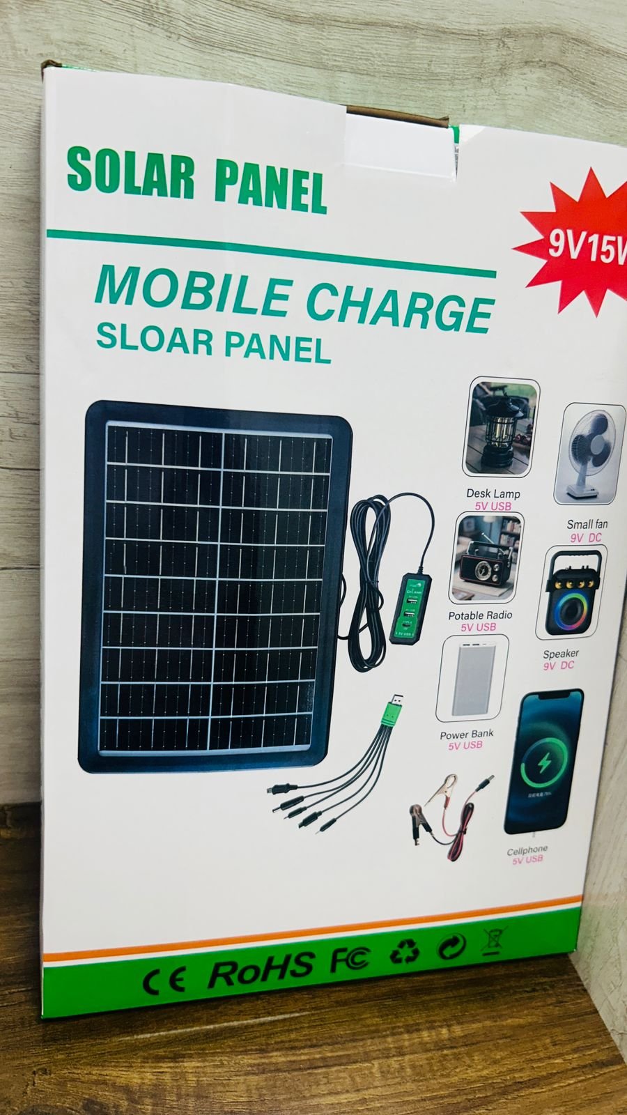 Portable Solar Panel Waterproof USB Fast Charging Outdoor Emergency Charging - Image 3