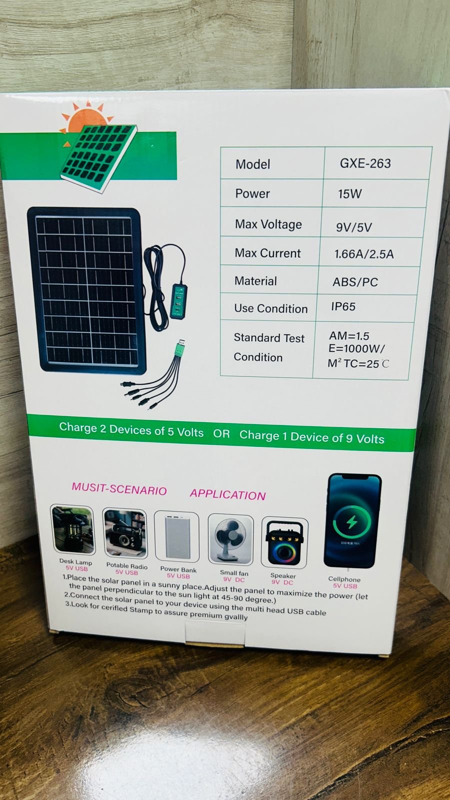 Portable Solar Panel Waterproof USB Fast Charging Outdoor Emergency Charging - Image 4